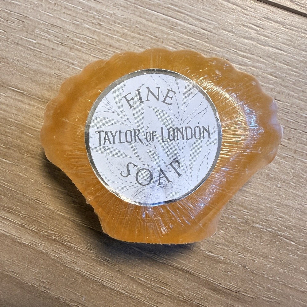 Taylor of London Fine Soap Seashell Shaped Guest Bar‎ Amber Orange New